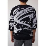 アブストラクトジャガード5分袖ニット | AZUL BY MOUSSY | 詳細画像20 