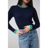 NVY | シアーコンビバイカラーニットトップス | AZUL BY MOUSSY