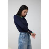 シアーコンビバイカラーニットトップス | AZUL BY MOUSSY | 詳細画像24 