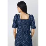 フロントギャザーデニムチェックブラウス | AZUL BY MOUSSY | 詳細画像13
