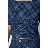 フロントギャザーデニムチェックブラウス | AZUL BY MOUSSY | 詳細画像18