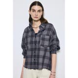 柄BLK5 | アーバンチェックフリンジショートシャツ | AZUL BY MOUSSY