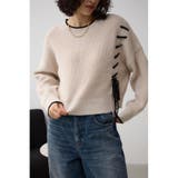 ステッチデザインニットトップス | AZUL BY MOUSSY | 詳細画像2