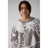 幾何学総柄ビッグニット | AZUL BY MOUSSY | 詳細画像26