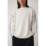 ブランケットステッチニットプルオーバー | AZUL BY MOUSSY | 詳細画像1 