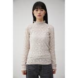 CUT LACE LONG SLEEVE TOPS | AZUL BY MOUSSY | 詳細画像4 