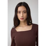 VENUSスクエアネックリブニット | AZUL BY MOUSSY | 詳細画像25 