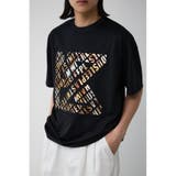 BLK | ブロンズエンボス半袖TEE | AZUL BY MOUSSY