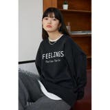 裏毛ロゴクルーネックトップス | AZUL BY MOUSSY | 詳細画像10 