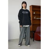 裏毛ロゴクルーネックトップス | AZUL BY MOUSSY | 詳細画像12 