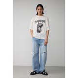 Couragcousプリント半袖ニット | AZUL BY MOUSSY | 詳細画像3
