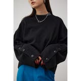 BLK | ボタンスリーブクロップドニットトップス | AZUL BY MOUSSY