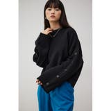 ボタンスリーブクロップドニットトップス | AZUL BY MOUSSY | 詳細画像1 