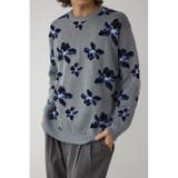 フラワーダブルジャガードニット | AZUL BY MOUSSY | 詳細画像26