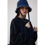ストラップ付きフリンジデニムバケットハット | AZUL BY MOUSSY | 詳細画像2