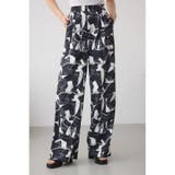 柄BLK5 | フロントタックイージーワイドパンツ | AZUL BY MOUSSY