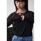 バックスリットシアーロングトップス | AZUL BY MOUSSY | 詳細画像12 