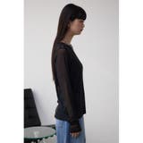 バックスリットシアーロングトップス | AZUL BY MOUSSY | 詳細画像16 