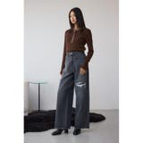 AZUL DENIM リペアワイドデニム | AZUL BY MOUSSY | 詳細画像3