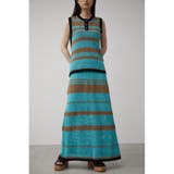 MULTI BORDER MESH KNIT SKIRT | AZUL BY MOUSSY | 詳細画像3