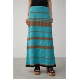 MULTI BORDER MESH KNIT SKIRT | AZUL BY MOUSSY | 詳細画像5