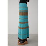 MULTI BORDER MESH KNIT SKIRT | AZUL BY MOUSSY | 詳細画像6