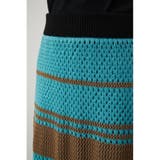 MULTI BORDER MESH KNIT SKIRT | AZUL BY MOUSSY | 詳細画像8