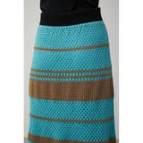 MULTI BORDER MESH KNIT SKIRT | AZUL BY MOUSSY | 詳細画像9