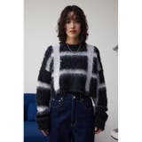 チェックパターンクロップドシャギーニット | AZUL BY MOUSSY | 詳細画像5 