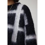 チェックパターンクロップドシャギーニット | AZUL BY MOUSSY | 詳細画像9 