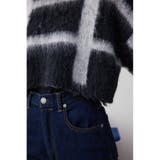 チェックパターンクロップドシャギーニット | AZUL BY MOUSSY | 詳細画像12 