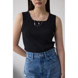 BLK | スクエアネックリブタンクトップ | AZUL BY MOUSSY