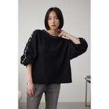 ステッチデザインケーブルニット | AZUL BY MOUSSY | 詳細画像16 