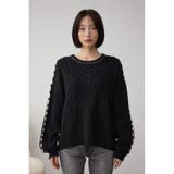 ステッチデザインケーブルニット | AZUL BY MOUSSY | 詳細画像18 