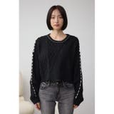 ステッチデザインケーブルニット | AZUL BY MOUSSY | 詳細画像25 