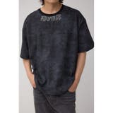 BLK | ムラ柄ロゴプリントTシャツ | AZUL BY MOUSSY