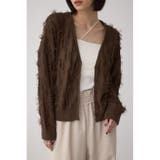 BRN | ランダムフリンジニットカーディガン | AZUL BY MOUSSY