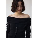 ギャザーオフショルダーニットトップス | AZUL BY MOUSSY | 詳細画像12