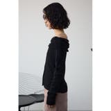 ギャザーオフショルダーニットトップス | AZUL BY MOUSSY | 詳細画像16