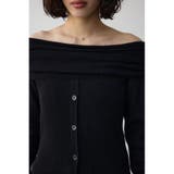 ギャザーオフショルダーニットトップス | AZUL BY MOUSSY | 詳細画像19 