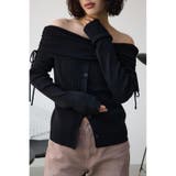 BLK | ギャザーオフショルダーニットトップス | AZUL BY MOUSSY