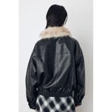 フェイクレザー/スエード2WAYファー付ブルゾン | AZUL BY MOUSSY | 詳細画像10