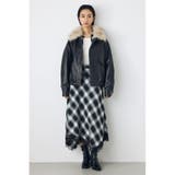 フェイクレザー/スエード2WAYファー付ブルゾン | AZUL BY MOUSSY | 詳細画像11