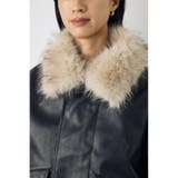 フェイクレザー/スエード2WAYファー付ブルゾン | AZUL BY MOUSSY | 詳細画像12