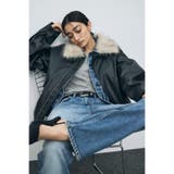 フェイクレザー/スエード2WAYファー付ブルゾン | AZUL BY MOUSSY | 詳細画像2