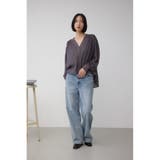 リブ付きシャツカーディガン | AZUL BY MOUSSY | 詳細画像24 