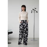 フラワープリントイージーワイドパンツ | AZUL BY MOUSSY | 詳細画像4 