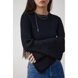 BLK | フレアスリーブリブニット | AZUL BY MOUSSY