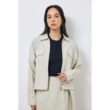 L/BEG1 | ソフトリネンステンカラーショートブルゾン | AZUL BY MOUSSY