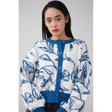 柄BLU5 | 2WAY線花柄ジャガードカーディガン | AZUL BY MOUSSY